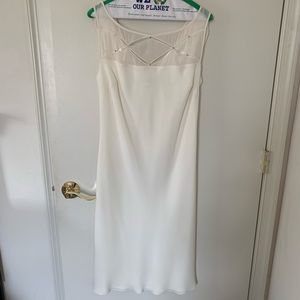 Off white petite cocktail dress